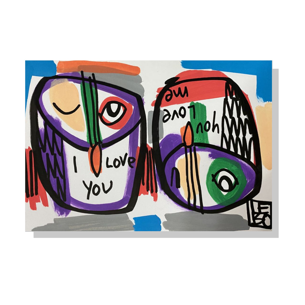 I Love You, You Love Me - Lebo Steel Mineral Print